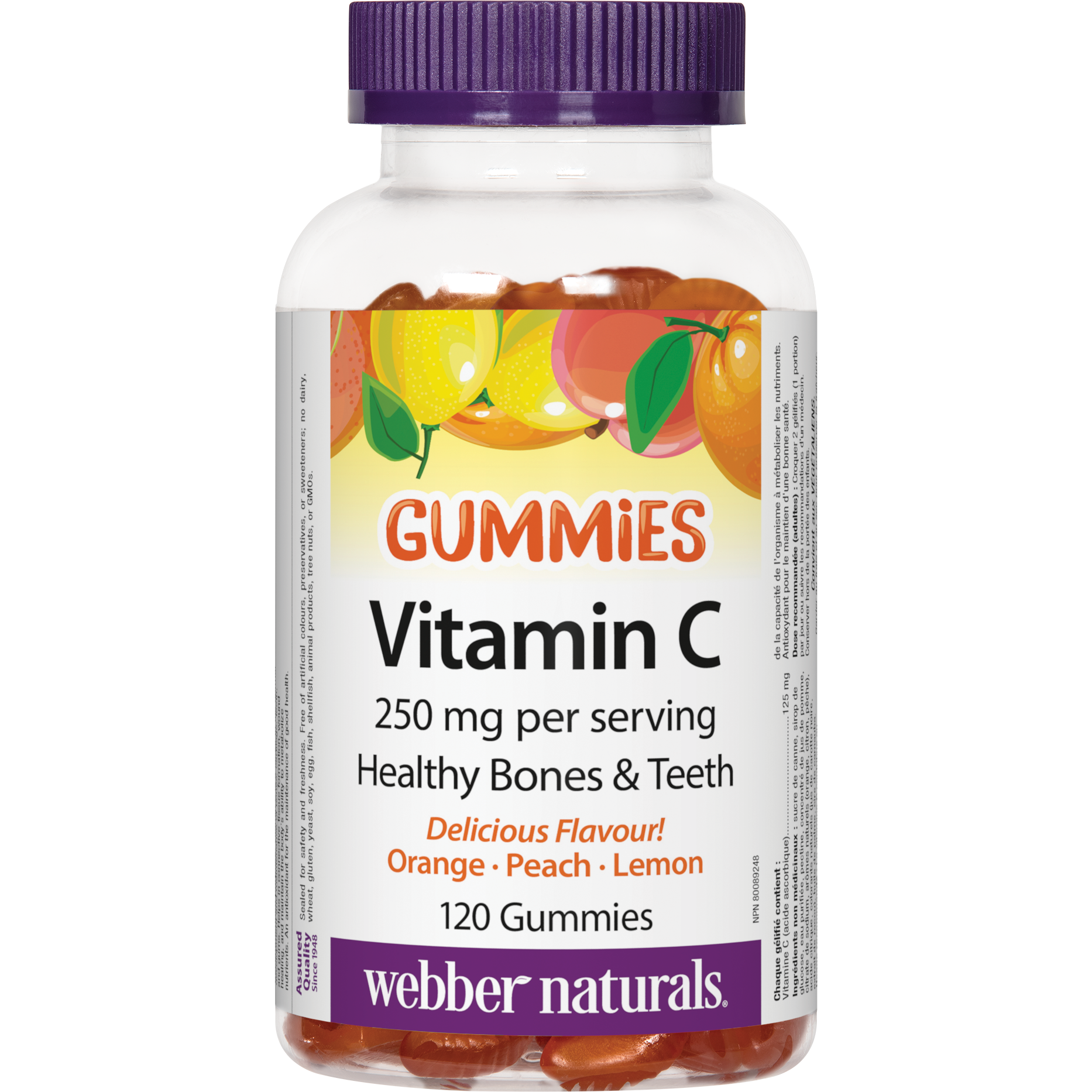 Vitamin C 250 mg Orange · Peach · Lemon for Webber Naturals|v|hi-res|WN3688