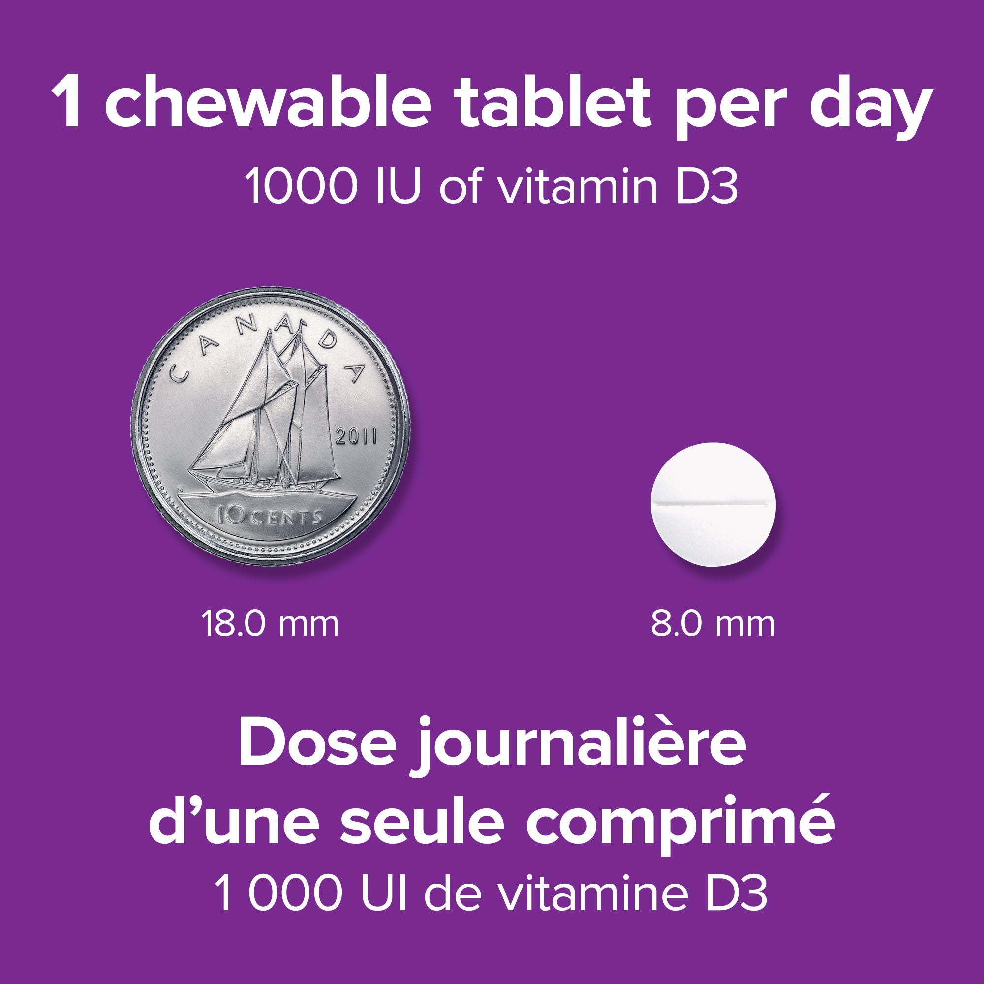 specifications-Vitamin D3 Chewable 1000 IU, Natural Orange Flavour for Webber NaturalsWN3540